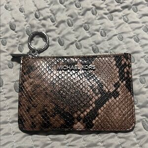 New Michael Kors DriftWood Coin ID Pouch Wallet